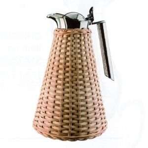  Alfi Achat Carafe Chrome Plated Copper with Beige Wicker 