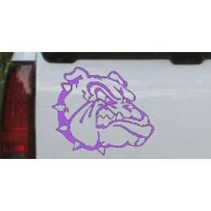 Bulldog (growl) Car Window Wall Laptop Decal Sticker    Purple 14in X 
