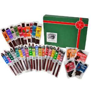 Buffalo Bobs Wild Game Jerky: 34 Piece Exotic Gift Pack (Contains Elk 