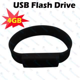4GB 2.0 Wrist Band Bracelet USB Flash Memory Pen Drive  