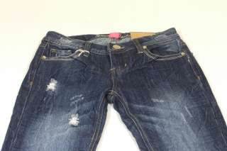 Women Almost Famous Jeans Destroyed Wrinkled Studs SZ 0  