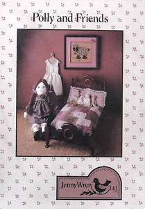 Jenny Wren LTd Doll Pattern Polly & Friends Mini Quilt  