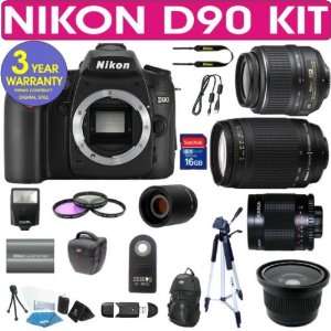 REFURBISHED Nikon D90 Digital Camera + Nikon 18 55mm VR Lens + Nikon 