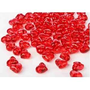   Plastic Heart Shaped Beads for Table Scatters, Jewelry Making or Other
