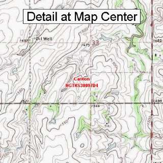  USGS Topographic Quadrangle Map   Canton, Kansas (Folded 