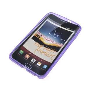 TPU Purple S Line Skin Cover Case Protect for Samsung Galaxy i9220 