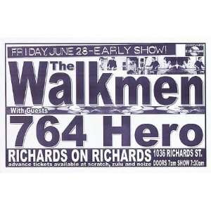    Walkmen 764 Hero Vancouver Original Concert Poster