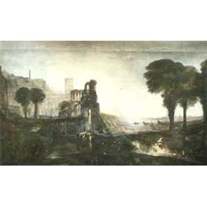 Caligulas Palace Etching Turner, J M W Classical Design Engraving 