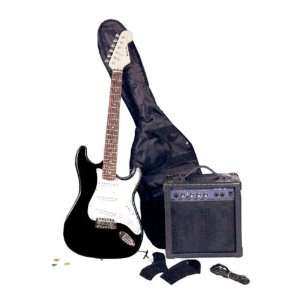  CSE 38 Electric Guitar Pack (Black) with 10 Watt Amp and 