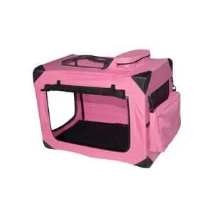  Deluxe Portable Soft Dog Crate Pink 26 Pet Supplies
