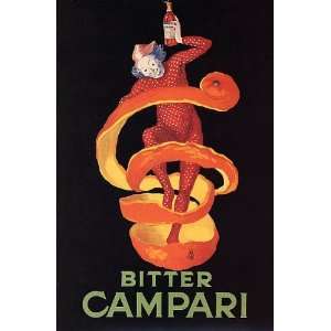  CLOWN PIERROT ORANGE BITTER CAMPARI DRINK VINTAGE POSTER 