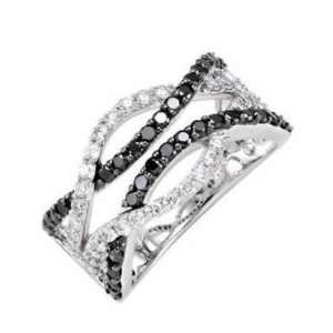   Diamond Ring Black Diamond Anniversary Band Wedding Ring: Jewelry