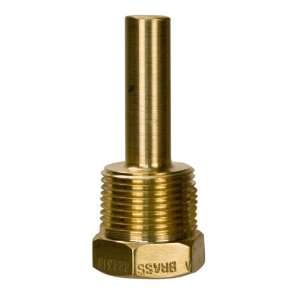 WIKA TH2R015BR Brass Threaded Thermowell Reduced Shank, 1.625 U 