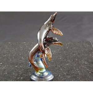  Paul Labrie   Small Double Seal Art Glass Sculpture: Home 