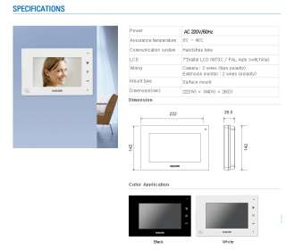   Videophone system 7” Color LCD Hands free KCV 372 + Camera  