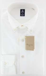 New $375 Finamore Napoli White Shirt L  