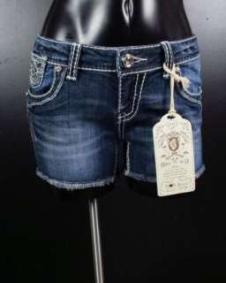 NWT Womens GRACE IN LA Jeans SHORTS with Crystals & Studed Details 