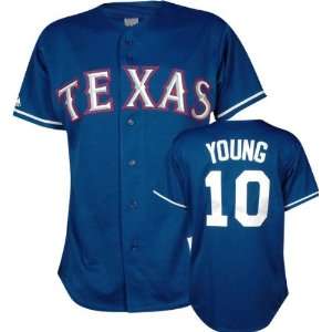  Michael Young Royal Majestic MLB Alternate Replica Texas 