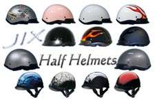 mens and womens motorcycle half helmets for the street at closeout 