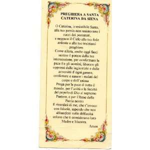 Santa Caterina da Siena (prayer card), with Florentine art (O Caterina 