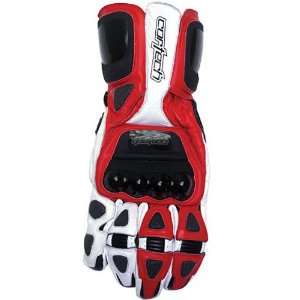 Cortech Adrenaline II Mens Leather Street Motorcycle Gloves   Red 