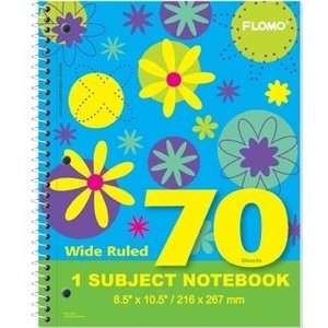  Wholesale 48 Pieces of Flomo 1 Subject Notebook Floral 