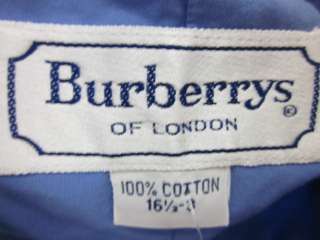 BURBERRYS Mens Blue White Long Sleeve Shirt Sz 16.5 3  