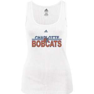  Bobcats  Womens  White Horizon Long Rib Tank