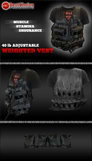 Weight Vest 40lb Adjustable Weighted Vest Exercise Fitness Training 