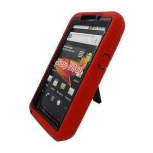   Red Black Kickstand Double Layer Hard Cover: Cell Phones & Accessories
