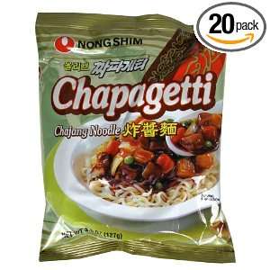 Nong Shim Chapagetti Chajang Noodles, 4.5 Ounce Bags (Pack of 20 