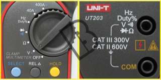 UNI T UT203 AC/DC AMP clamp current Digital MultiMeter  