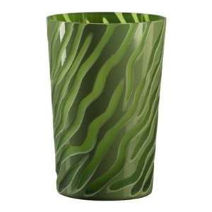  Small Etched Vase in Kelly Green