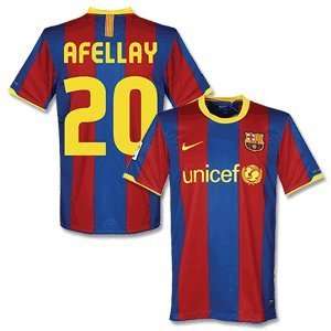    11 Barcelona Home Jersey + Afellay 20 (Fan Style)