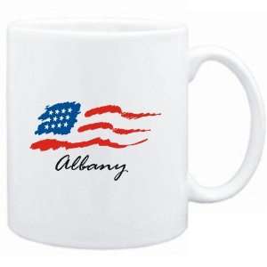  Mug White  Albany   US Flag  Usa Cities Sports 