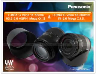 Panasonic Lumix 14 45mm & 45 200mm Lens GF2 EPL2 #L402  