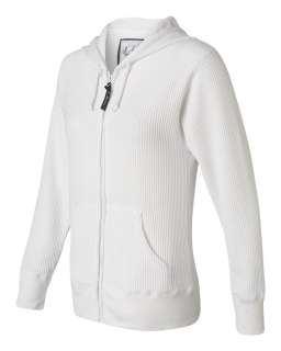 453) J. America Ladies Thermal Zip Hooded Sweatshirt  