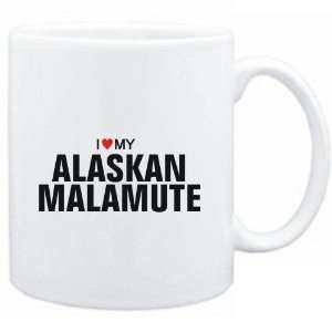  Mug White  I love my Alaskan Malamute  Dogs: Sports 