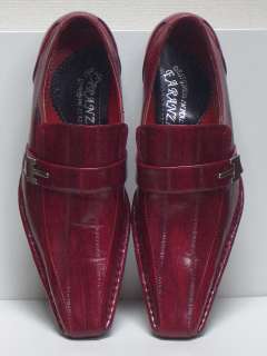 MENS LOAFER STYLE RED DRESS SHOES SIZE 10 NEW  