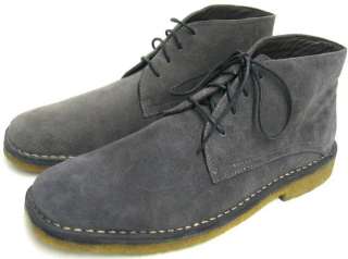 Johnston & Murphy Mens Shoes Gray Suede Runnell Chukka Boots 8.5 M 