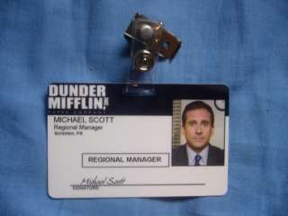 The Office ID Card Michael Scott Paper Company Dunder  