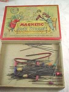 Milton Bradley 1920 Magnetic Jack Straws Game #4823  