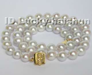 AAAA Genuine round white freshwater pearl necklace  