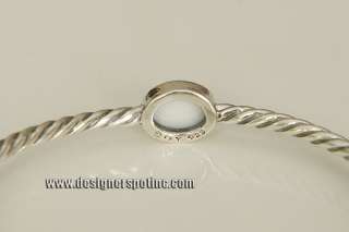   Renaissance Sterling White Agate Bangle Bracelet + Box $495  