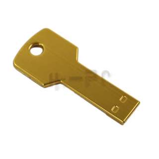 1GB Metal Key USB 2.0 Flash Memory Drive Stick Yellow  