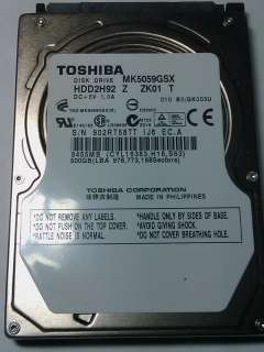 TOSHIBA MK5059GSX 500GB Laptop 2.5 Internal Hard Drive  