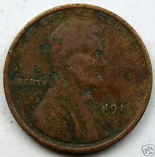 1911 P Very Good Lincoln Wheat Cent#5148  