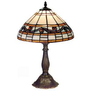   1146+MB06 Tiffany style Wave Table Lamp, Yellow: Home Improvement