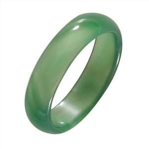  Real Green Agate (Dyed) Gemstone Ring Band Size 6 6 3/4 (1 