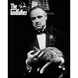  Godfather   Cat Bw   Artist   Poster Size 16.00 by 20.00 